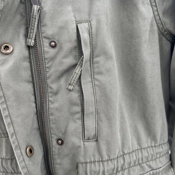 Madewell Passage Utility Jacket-Olive Green, Khaki--Size XS - Picture 6 of 6